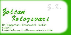 zoltan kolozsvari business card