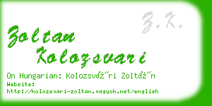 zoltan kolozsvari business card